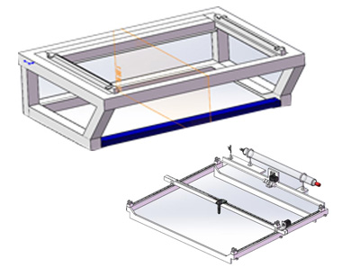 Hot Sale 80w 100w 130w 150w Co2 Laser Cutter Machine Parts Introduction